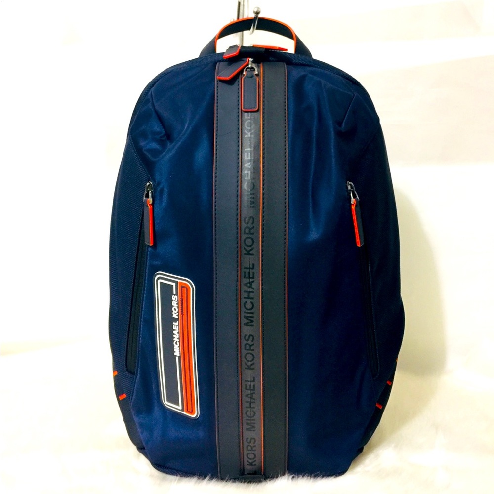 NWT Michael Kors Kent Sports Navy Blue Backpack - Picture 14 of 15